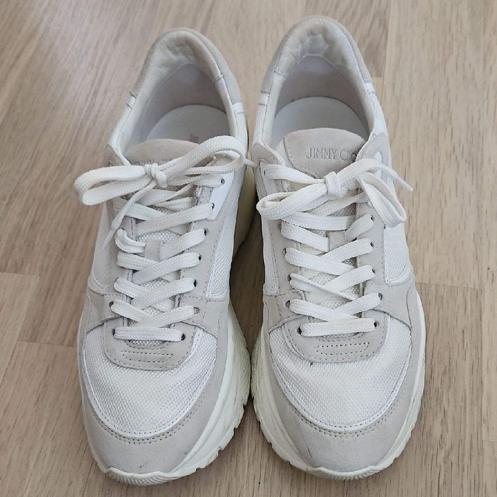 Jimmy Choo White Women's Sneakers Size 41 - Picture 2 of 7